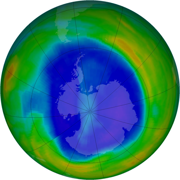 Antarctic ozone map for 06 September 1998